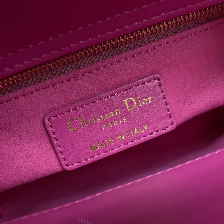 View 5 of Compact Pink Quilted Dior Handbag: Bold All-Day Chic