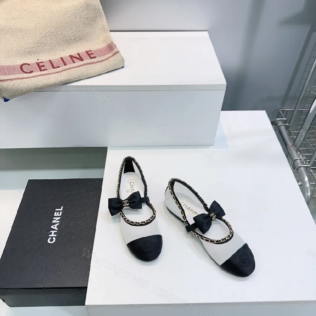 View 5 of Two-tone Luxe Slingback Flats: All-Day Comfort, Bow Accent