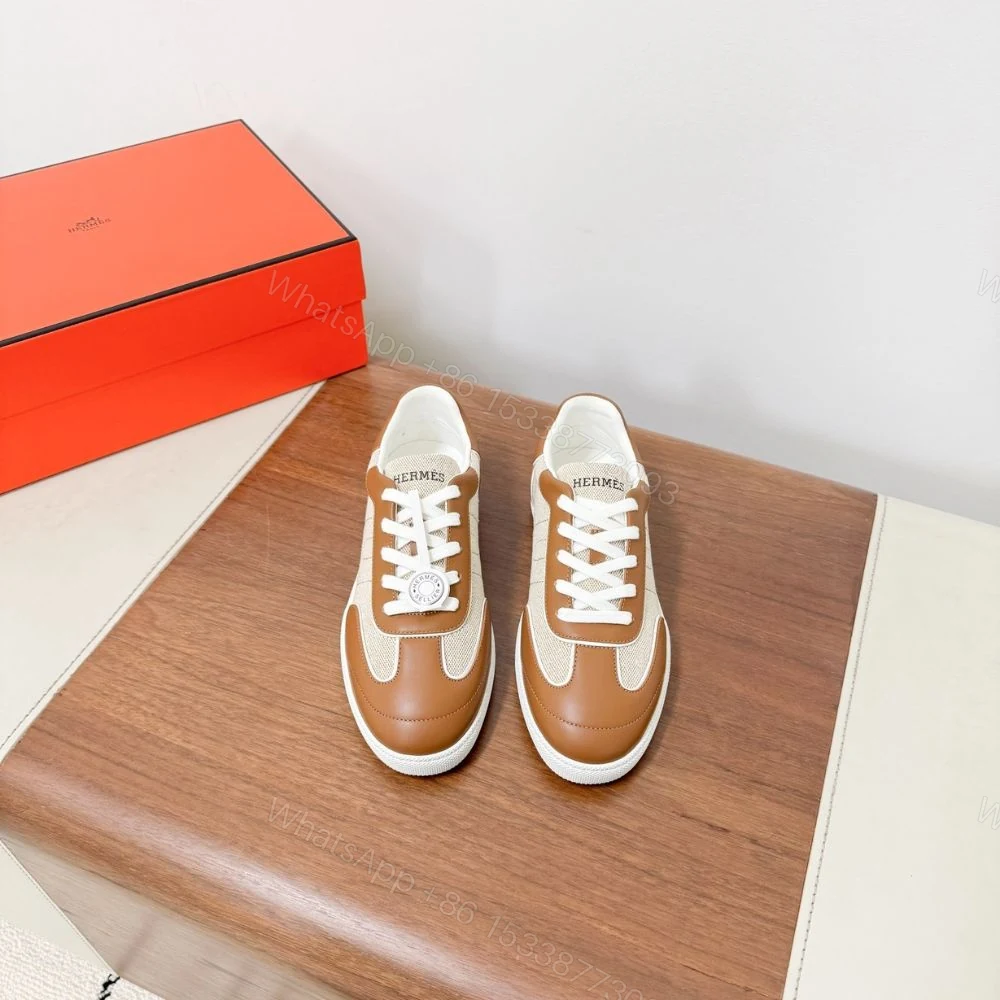 View 8 of Hermes Match Sneaker Multicolore Noisette