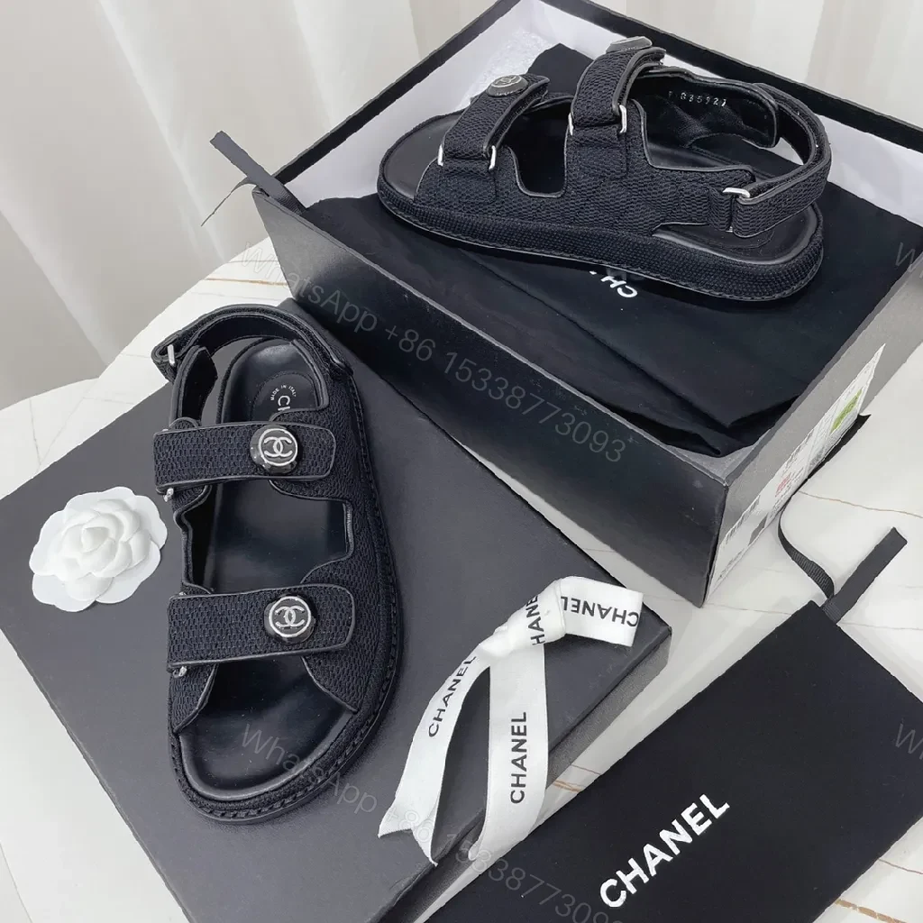 View 6 of Patterned Textured Sandals with Signature Hardware Edge