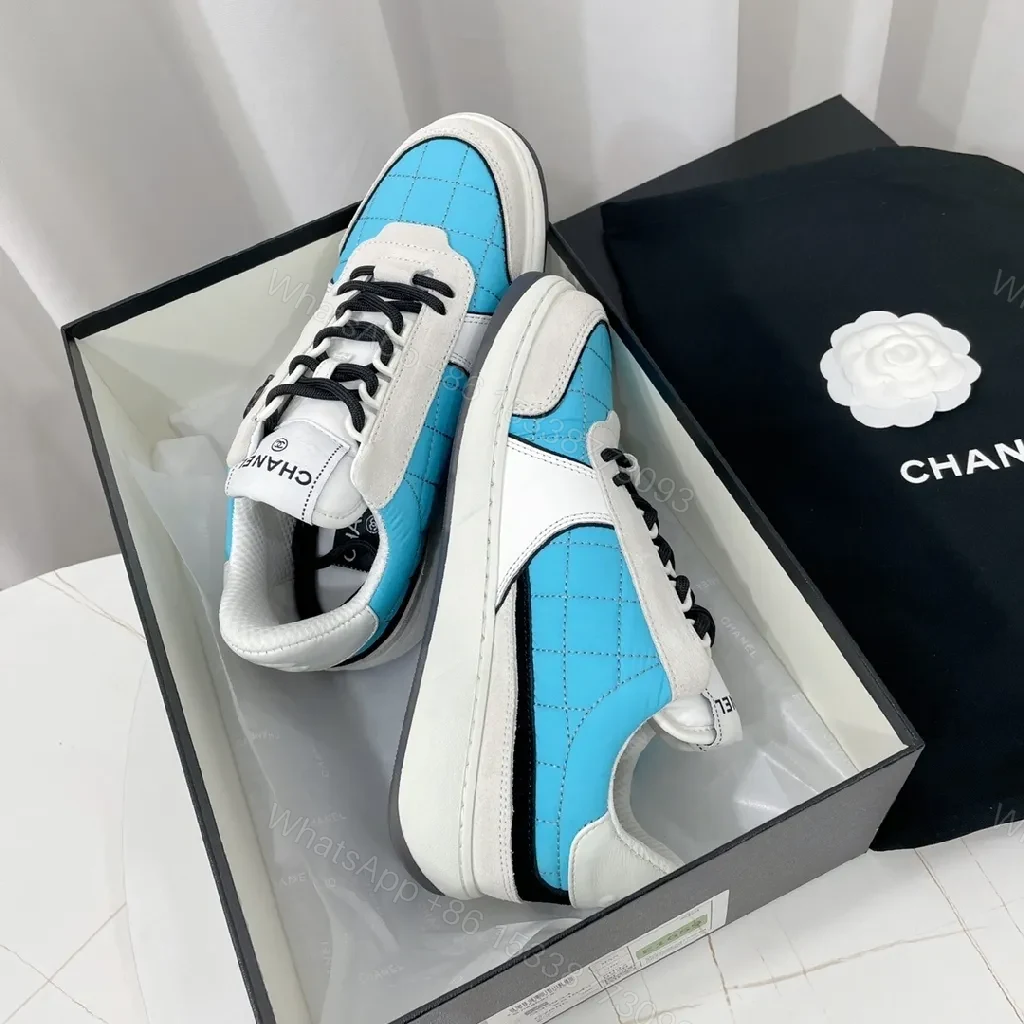 View 6 of Turquoise Block Heel-Top Sneaker: Luxury Comfort Sneakers