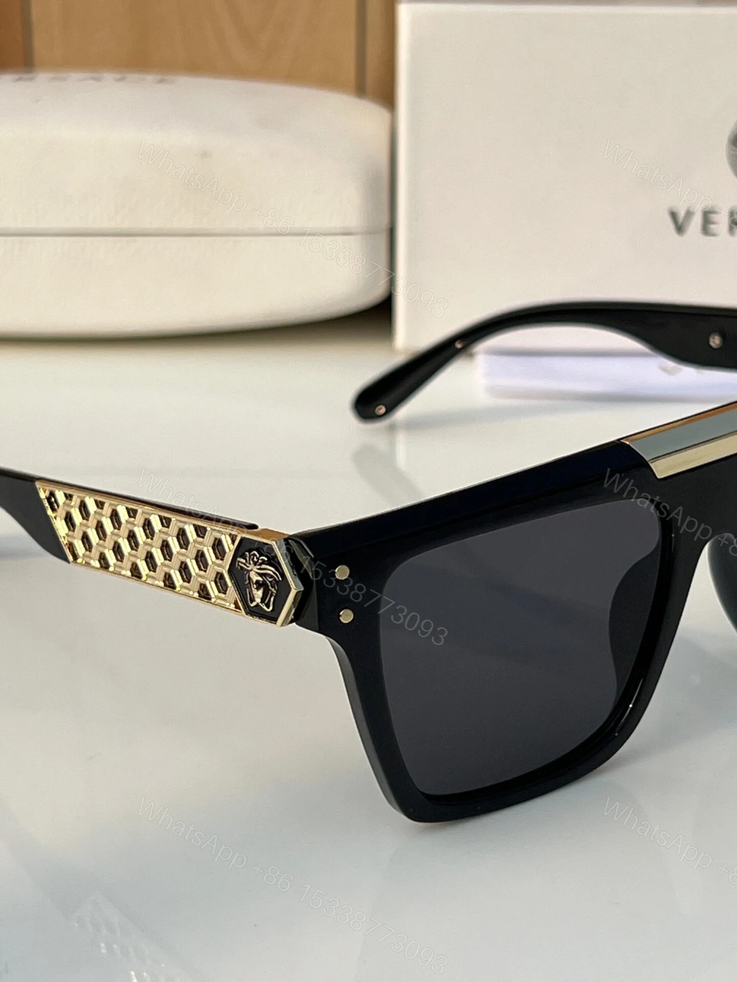 View 3 of Versace Sunglasses Black