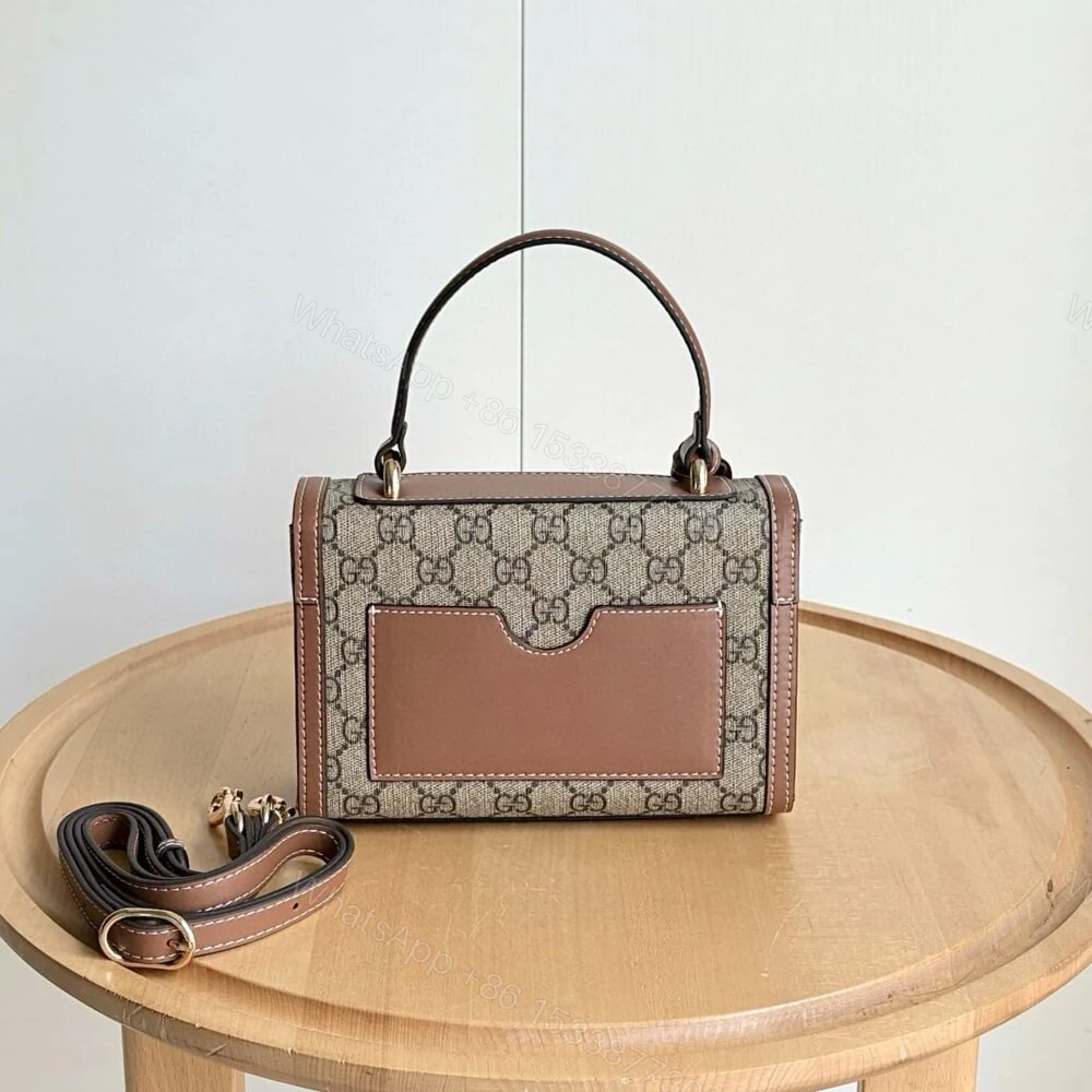 View 4 of Gucci Padlock Small Top Handle Bag Brown 20Cm 838999 FAD6L 9758