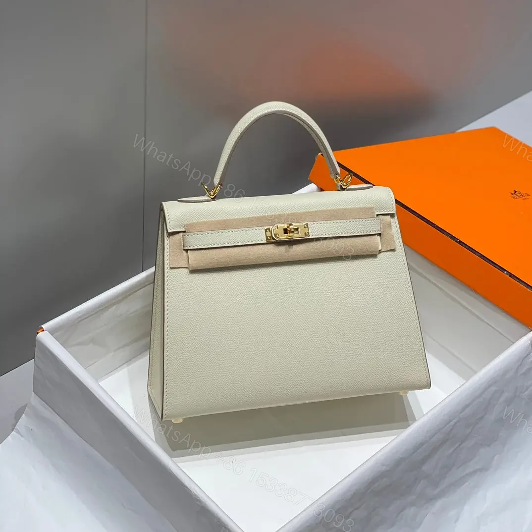 View 2 of HN 25CM IN NATA EPSOM CALFSKIN GOLD HARDWARE