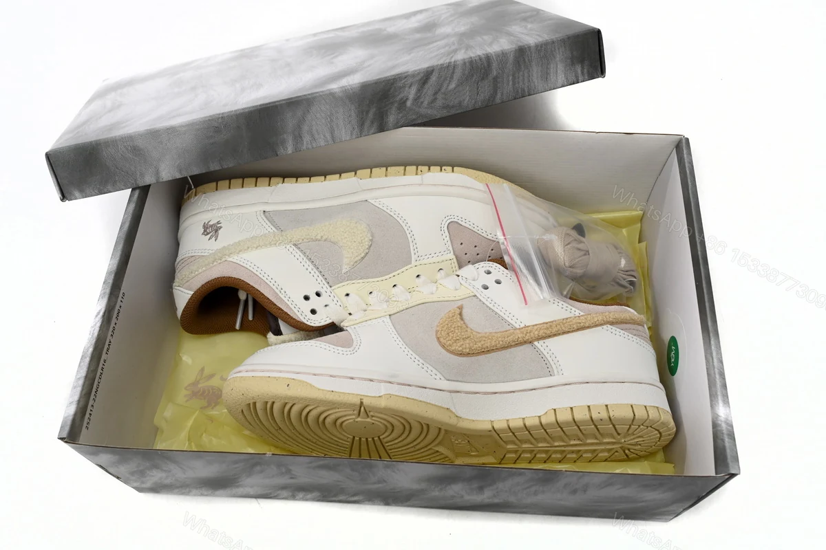 View 7 of Nike Dunk Low Retro PRM Year of the Rabbit Fossil Stone (2023) FD4203-211