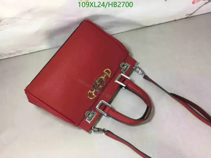View 9 of Gucci Knockoff Black Zumi Medium Top Handle Bag HB27001