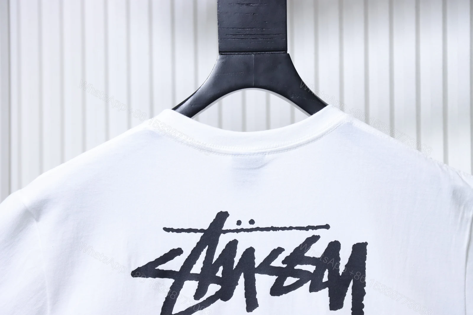 View 3 of Stussy World Tour Collection Printed Short Sleeve Shirt white