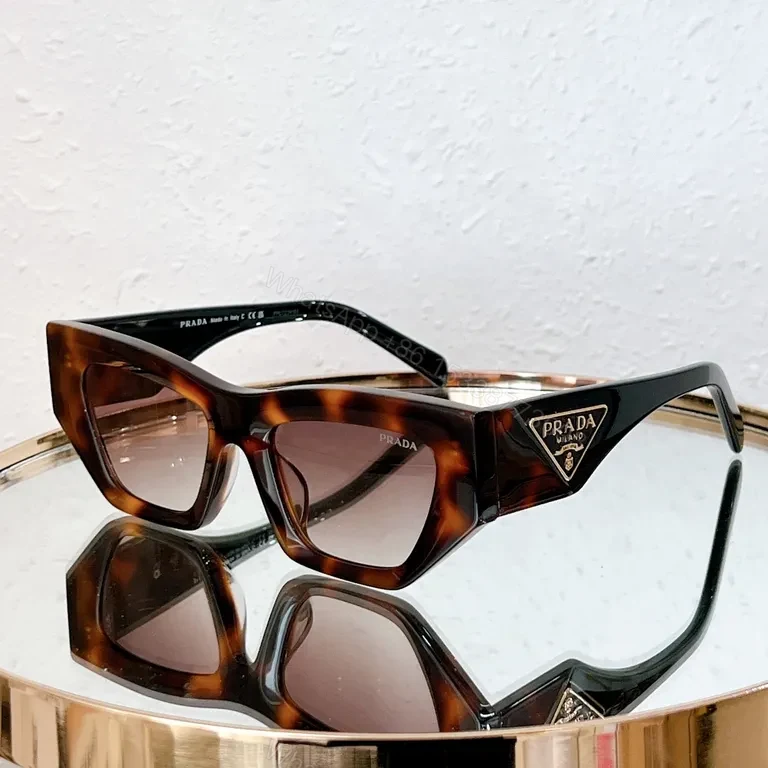 View 6 of Prada Slim Black Acetate Sunglasses â€“ Rectangular, UV400 Lenses
