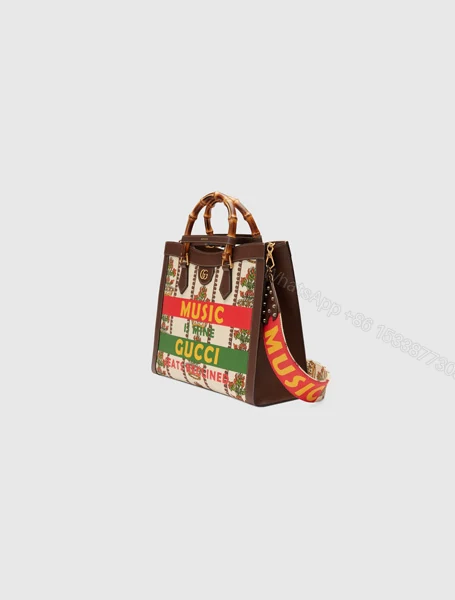 View 2 of Gucci高仿包包 古驰a货包包 Gucci100特别系列手袋Diana竹节托特包