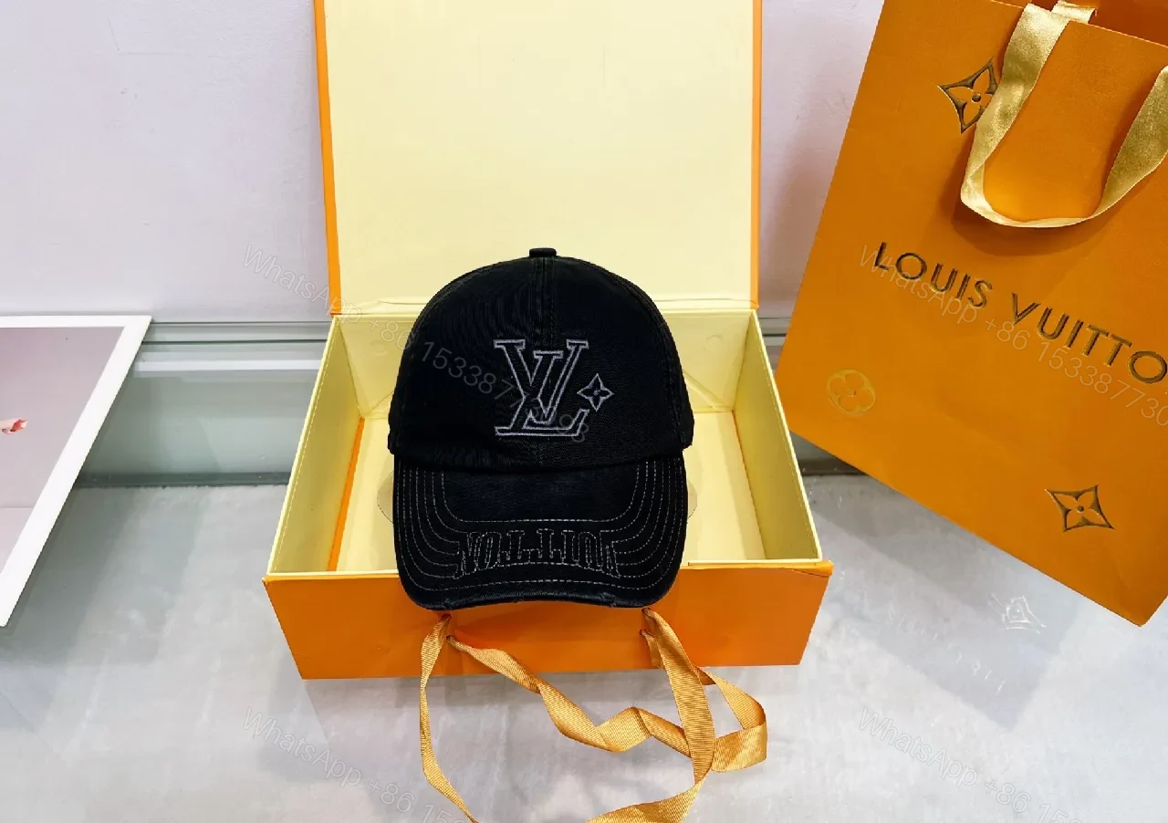 View 9 of Distressed Cotton-Twill Cap: Subtle LV Monogram Luxury