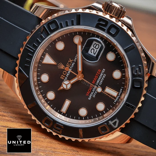 View 6 of Rolex Yacht-Master 40 116655 SATS Rose Gold Automatic Rubber Black Dial Replica
