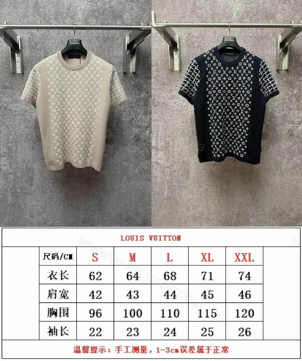 View 2 of Beige Monogram Knit Tee: Subtle Luxury Shirt