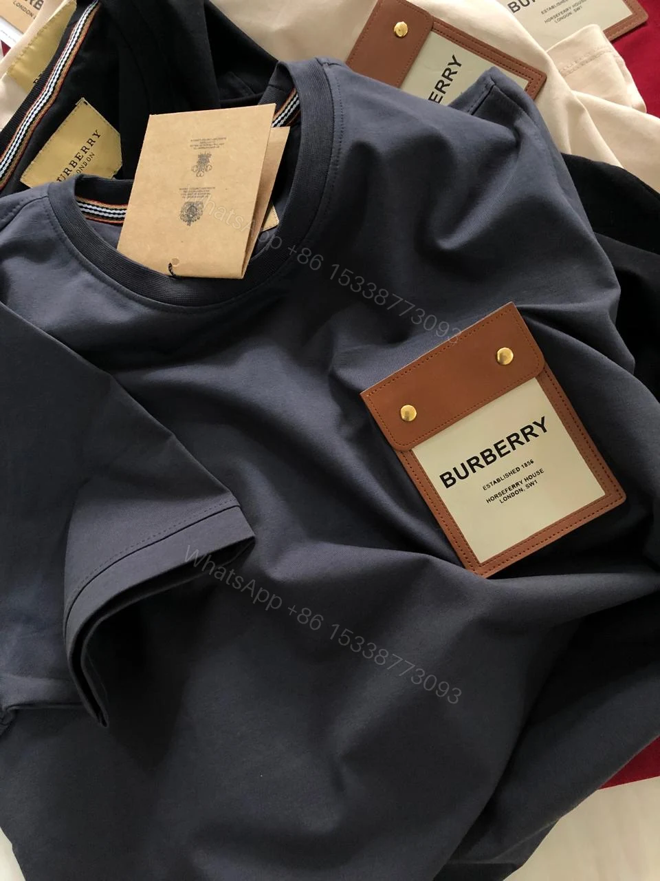 View 8 of First Copy Burberry Cotton Lycra Tee