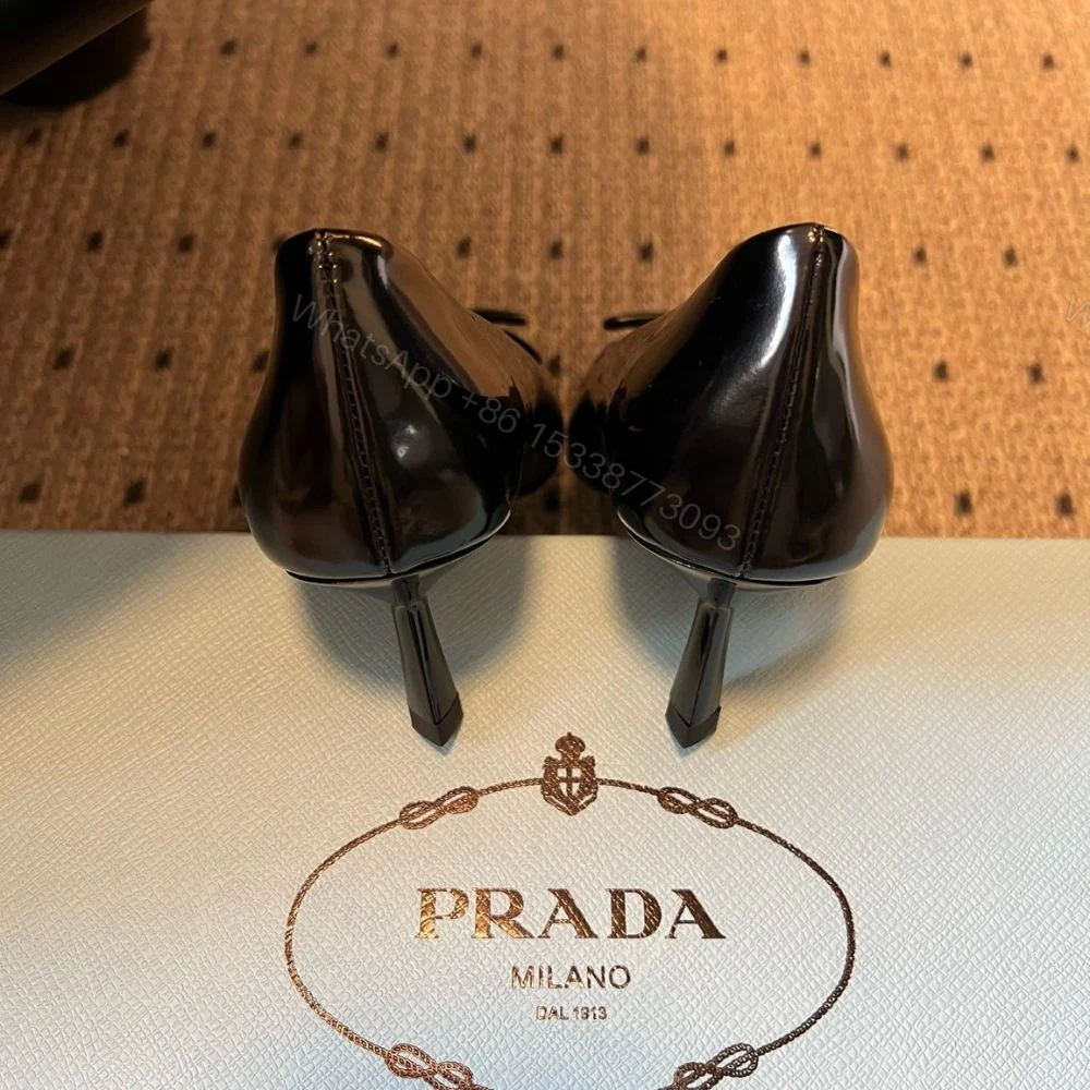 View 7 of Prada Brushed Leather Pumps Black 1I928M 055 F0002 F 075