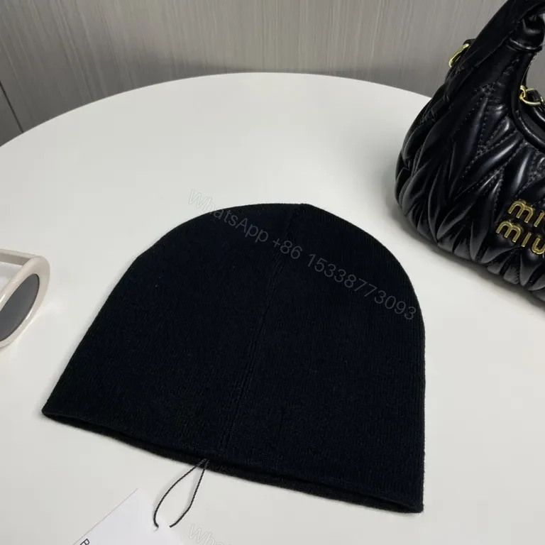 View 5 of Subtle Luxury Beanie: Premium Knit, Discreet Balenciaga Logo Beanie