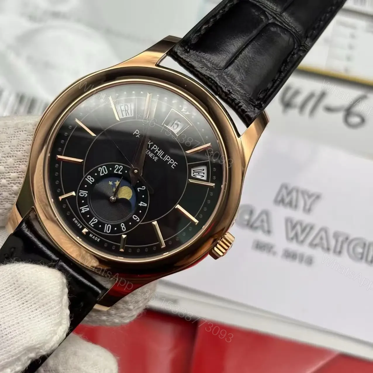 View 7 of Patek Leather Black 5205R-010 Super Clone