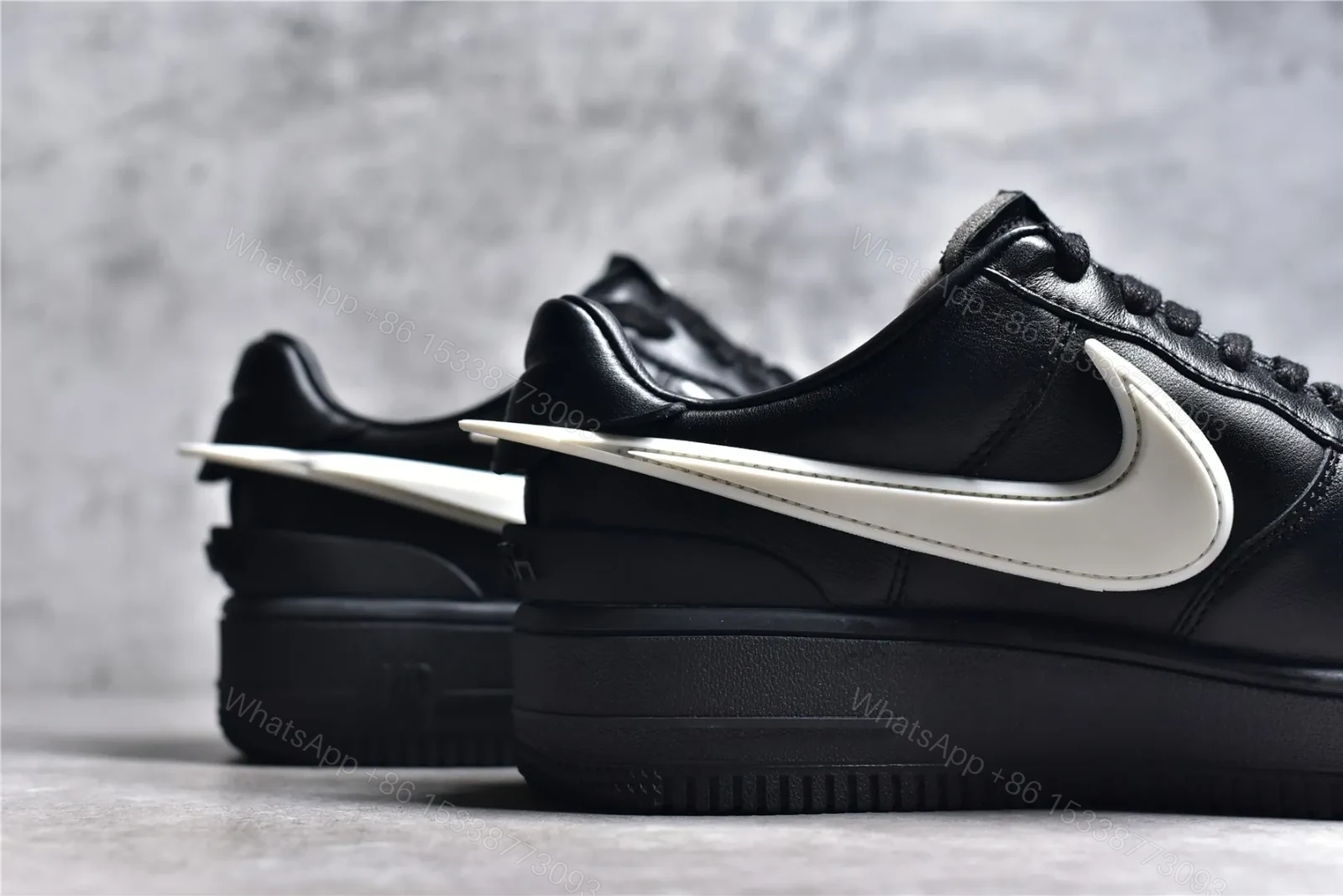 View 4 of AMBUSH x NK Air Force 1 Low Black Reps
