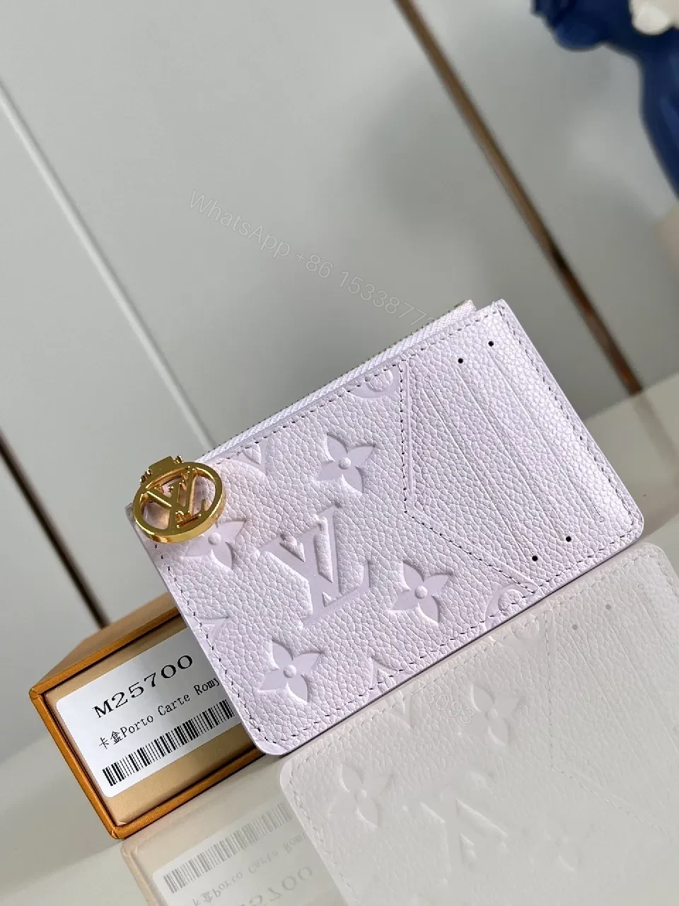 Soft Monogram Wallet: Gold LV Charm, Compact Luxury, Leather — view 1
