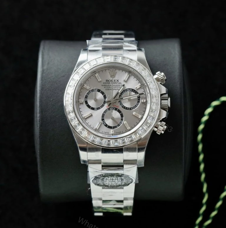 Daytona 126500 40mm Super Clone Custom Moissanite Diamonds — view 1