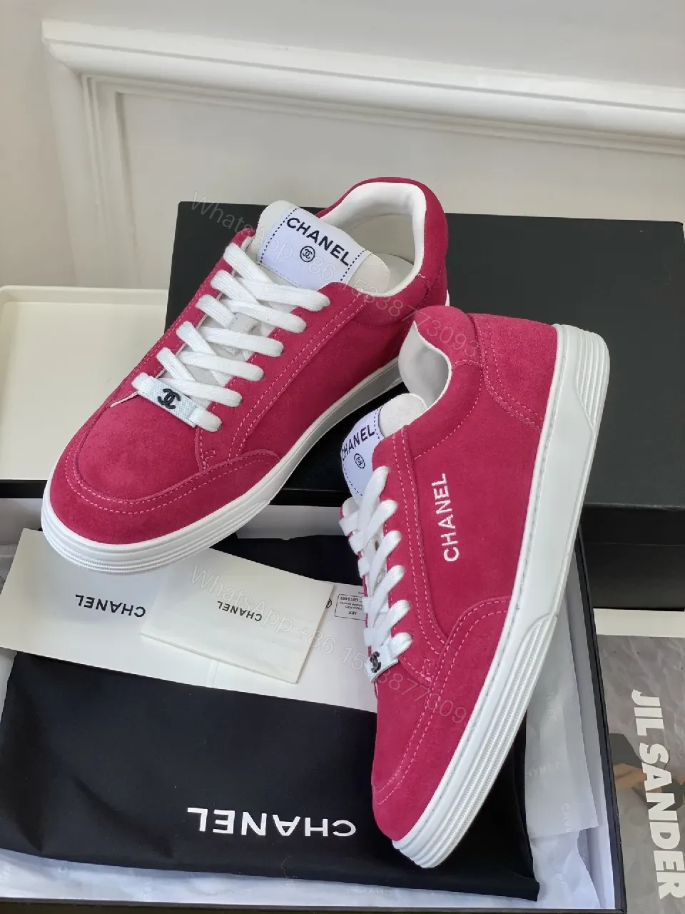 View 8 of Pink Suede High-Top Sneaker: Luxury Everyday Comfort, Chic Style