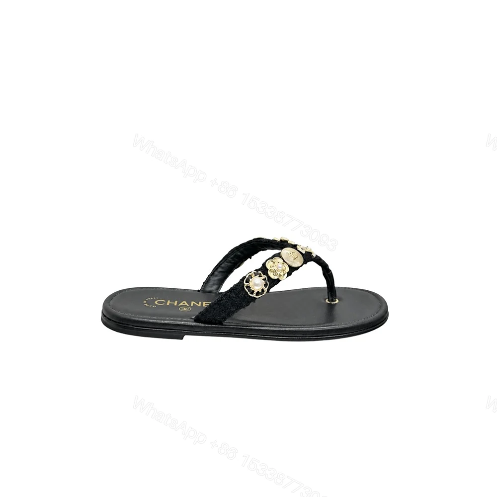 Chanel Thong Jewel Embellished Black — view 1