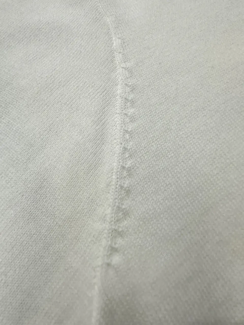 View 3 of White Cotton Oversized Tee with Diagonal LV Logo Shirt