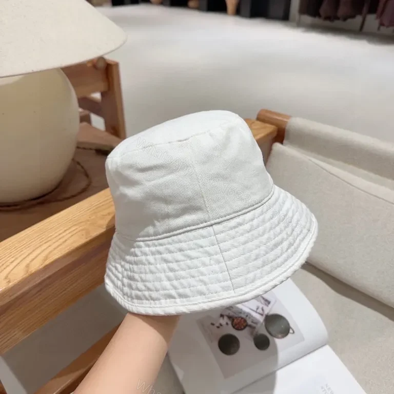 View 2 of White CELINE Logo Bucket Hat: Clean Minimal Luxury