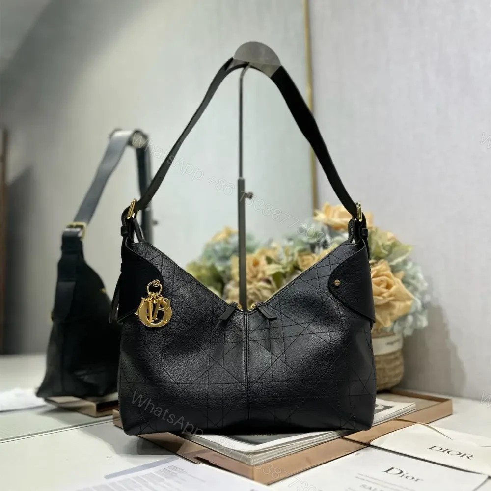 高仿Dior*Voyage系列M284M901小牛皮單肩包中號黑色免檢版 — view 1