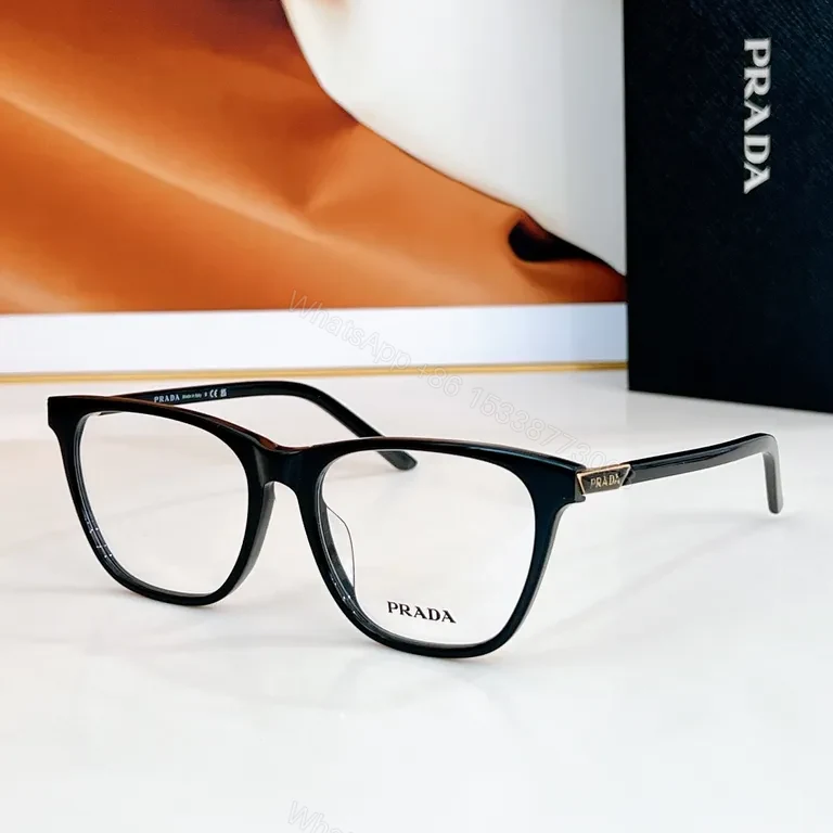 View 9 of Prada Black Acetate Cat-Eye Frames: Modern Luxe Comfort