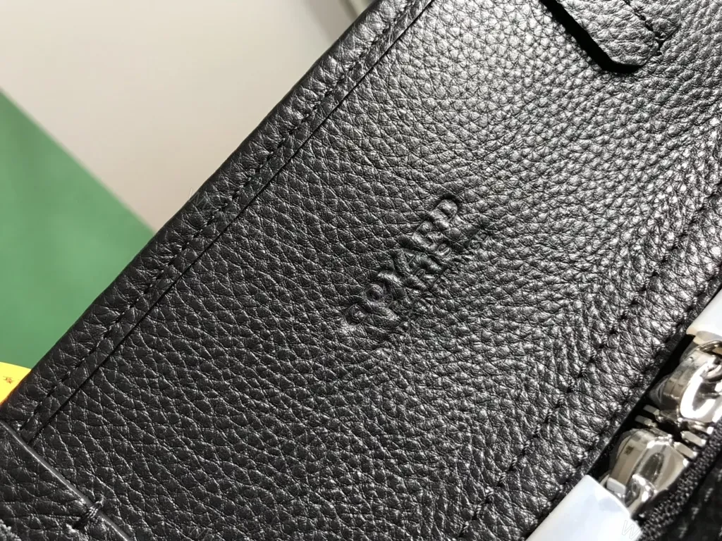 View 8 of Structured Goyard-Pattern Tote: Luxury Office Bag with Leather Trim