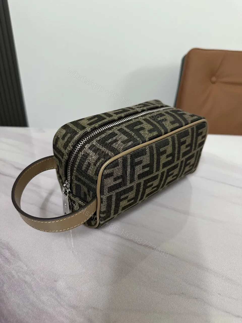 View 2 of Monogram Crossbody: Textured Leather, Modern Chic, Everyday Essentials