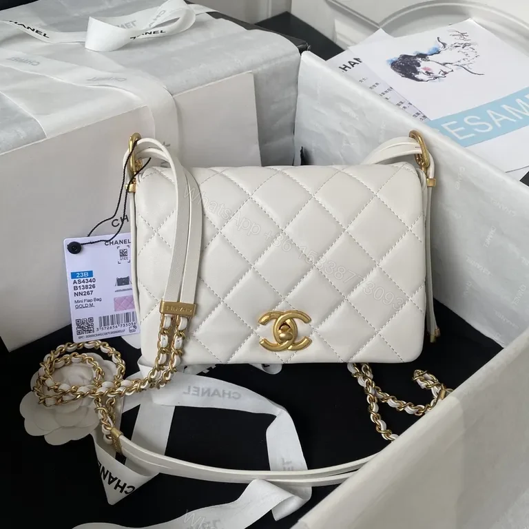 Ivory Quilted Leather Flap Bag — Luxe Everyday Carry — view 1