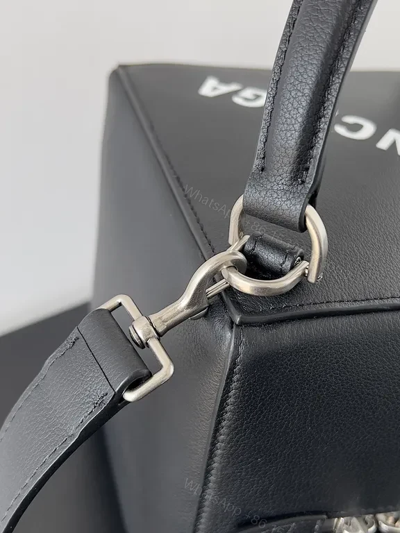 View 6 of Balenciaga Mini Bag: Black Textured Leather, Logo-Centric Chic