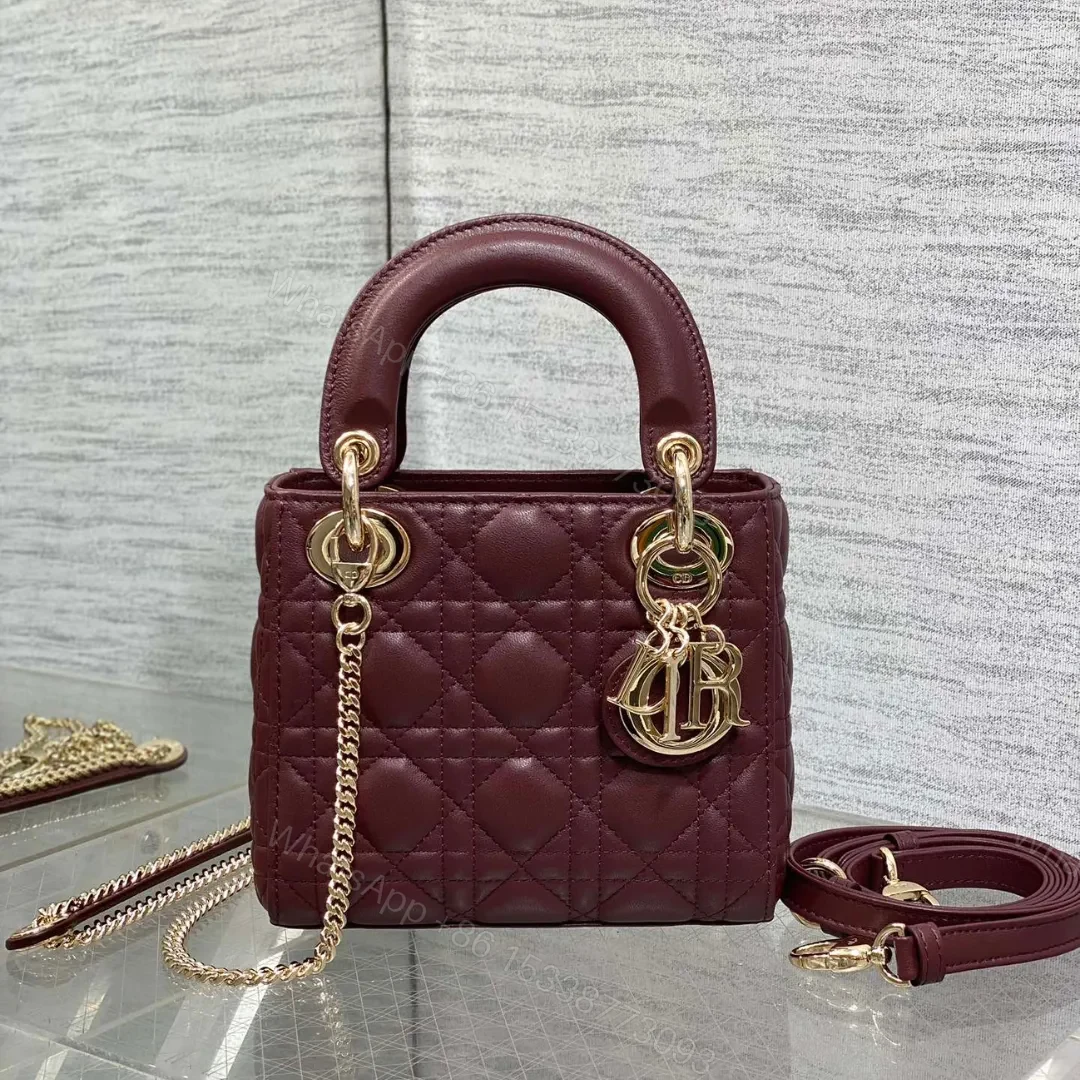 Christian Dior Mini Lady Dior bag Gold hardware — view 1
