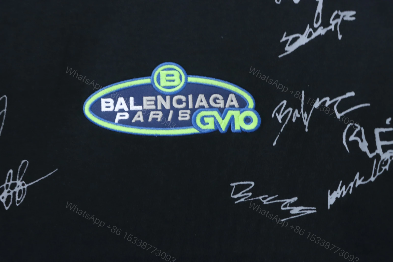 View 2 of Balenciaga Clothes 26SS Signature Letter Print Raglan Short Sleeve T-Shirt black