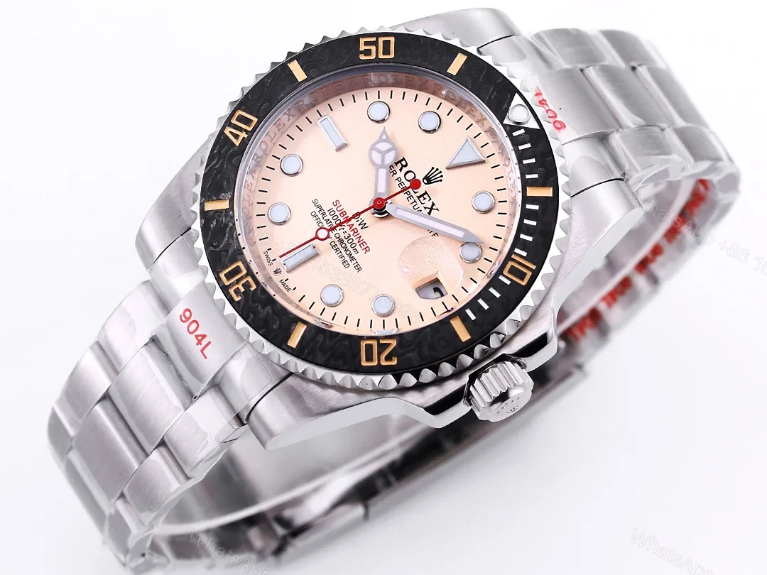 View 4 of Rolex Submariner DIW Carbon Fiber Pink Dial Custom Watch 40mm Ultimate Edition RG-ROLEX-SUB-DIW-CARBON-PINK-40