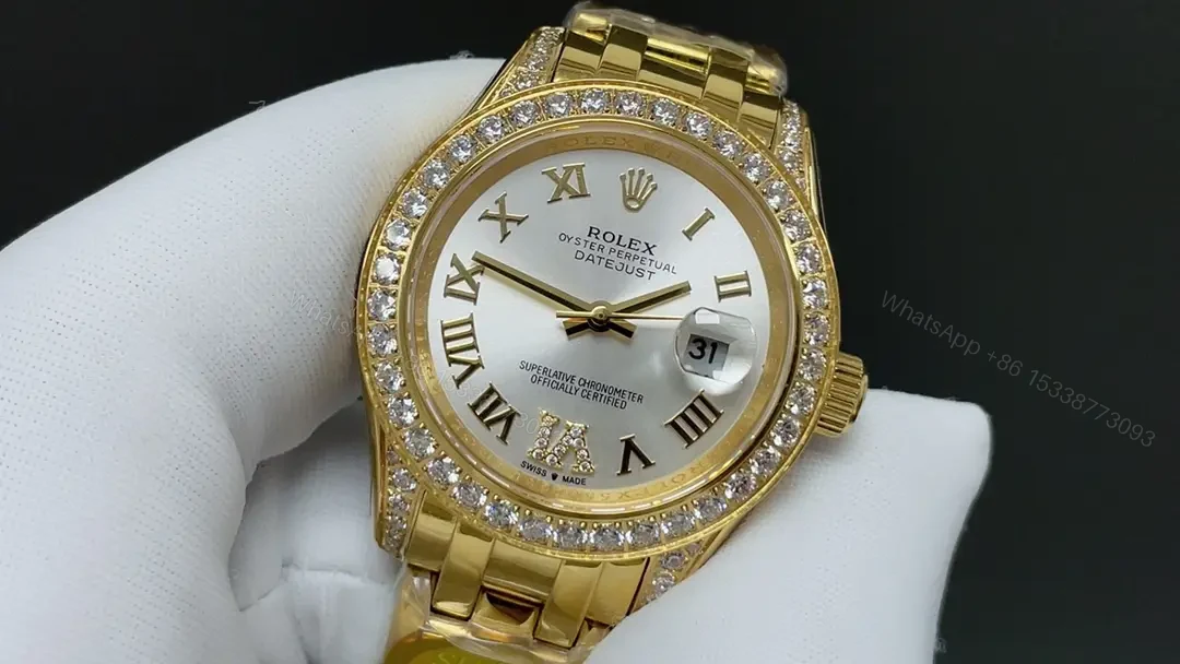 View 3 of Rolex Pearlmaster 34mm GreendStainless Steel Automatic Watch RLX-PEARLMASTER-34-SS
