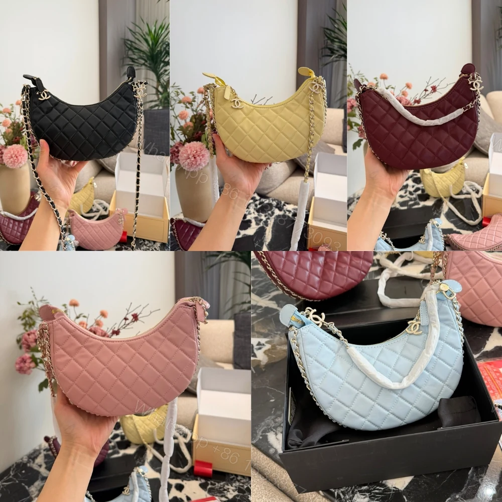 View 9 of Chanel Hobo Bag Shiny Gold Metal Black 20Cm