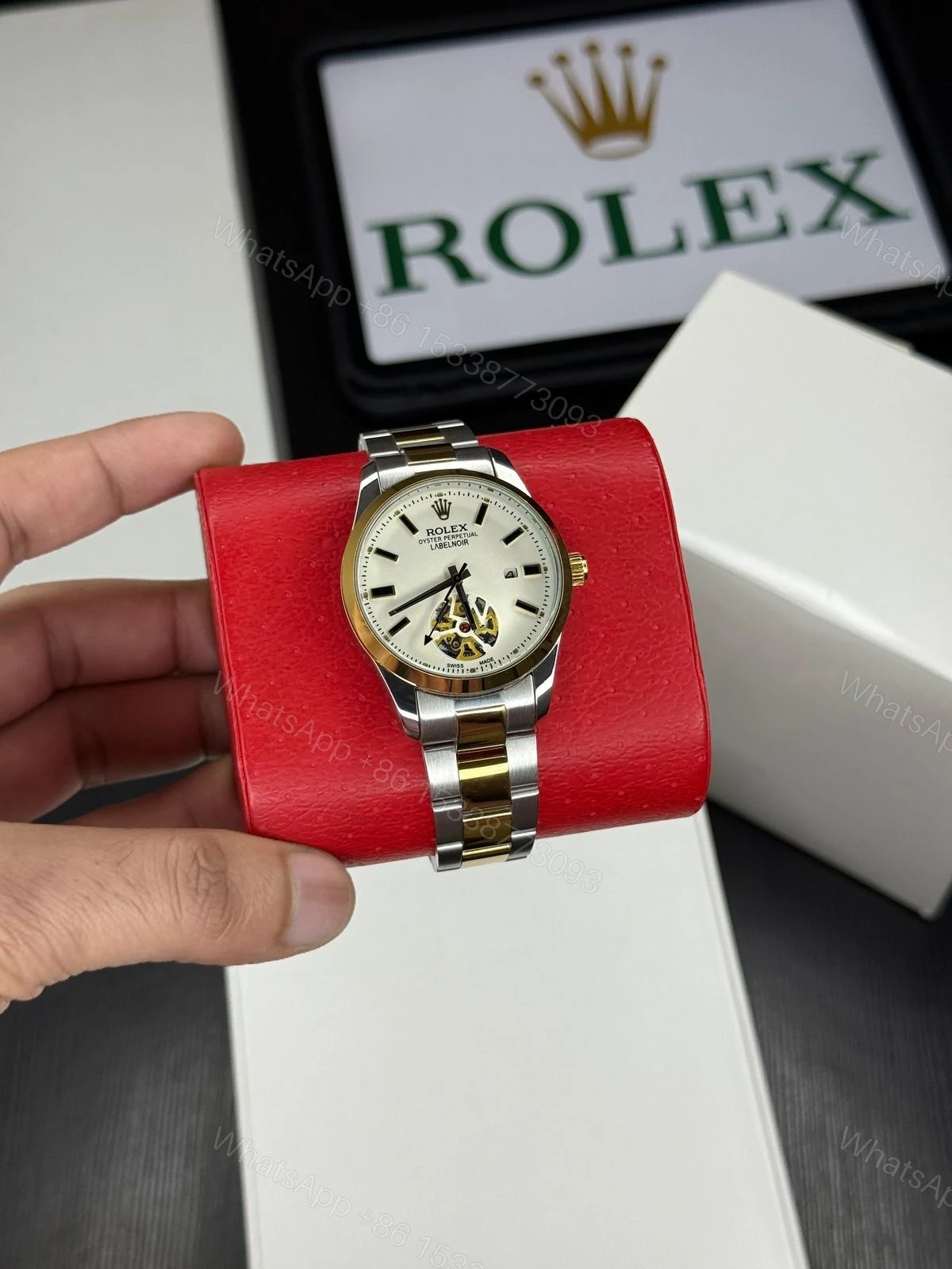 First Copy Rolex Men’s Open Back Watch — view 1