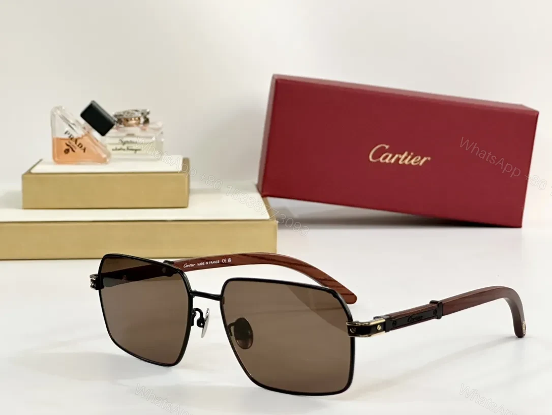 View 5 of Gold-tone Frame Aviators: Leather Temples Sunglasses