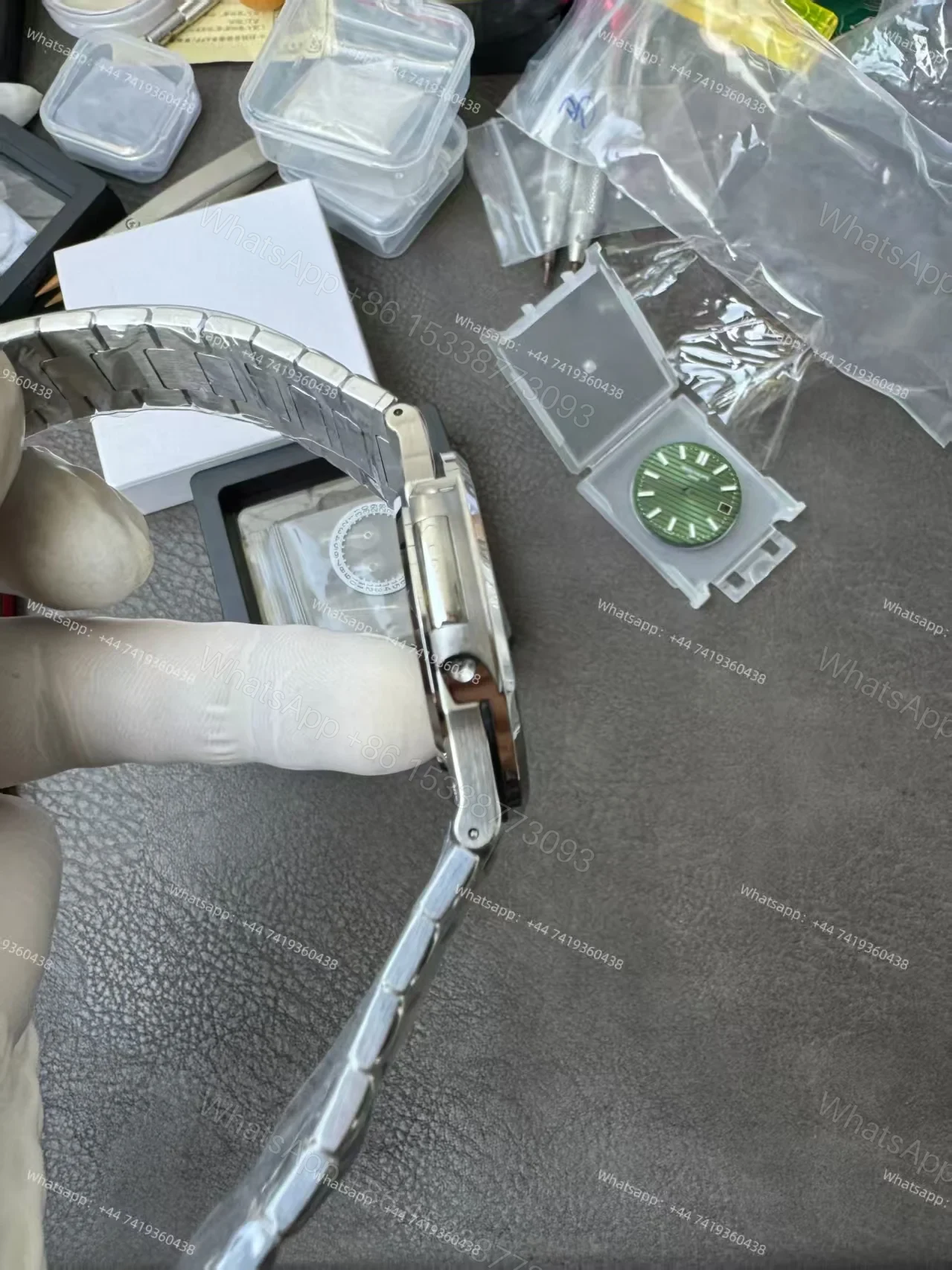View 11 of Patek Philippe Super Clone Nautilus 5711/1300A-001 Green Dial Diamond Bezel 40MM