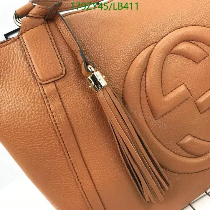 View 2 of Gucci Soho Brown Leather Shopping Bag Replica LB41126 – Premium 1:1