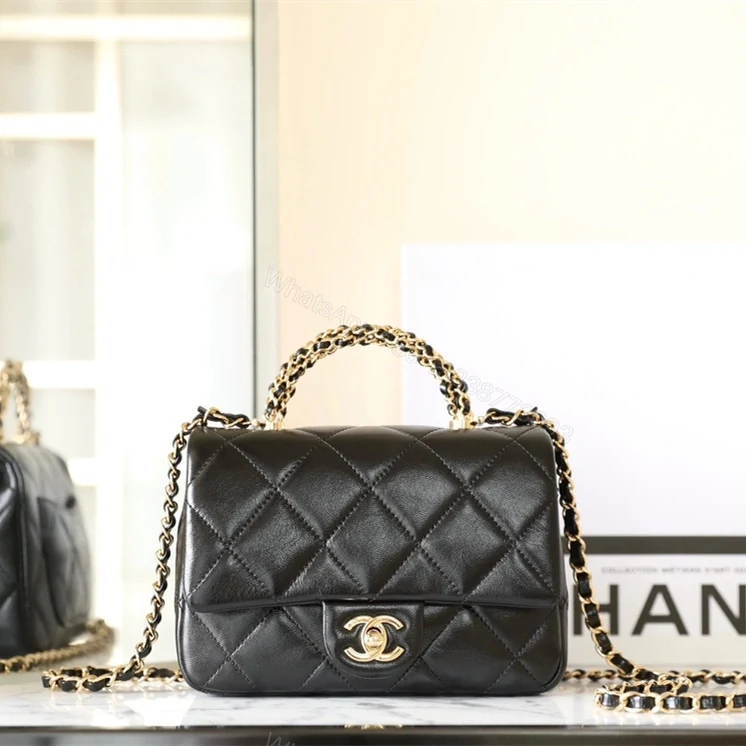 View 3 of 高仿Chanel*24B系列AS5032小羊皮單肩包黑色小號免檢版