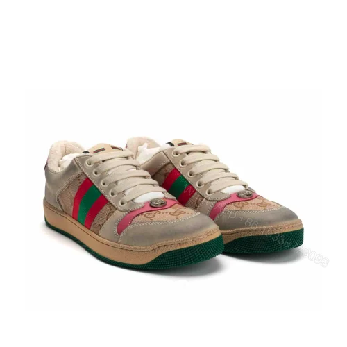 Gucci GG Screener Distressed GG Canvas Pink — view 1