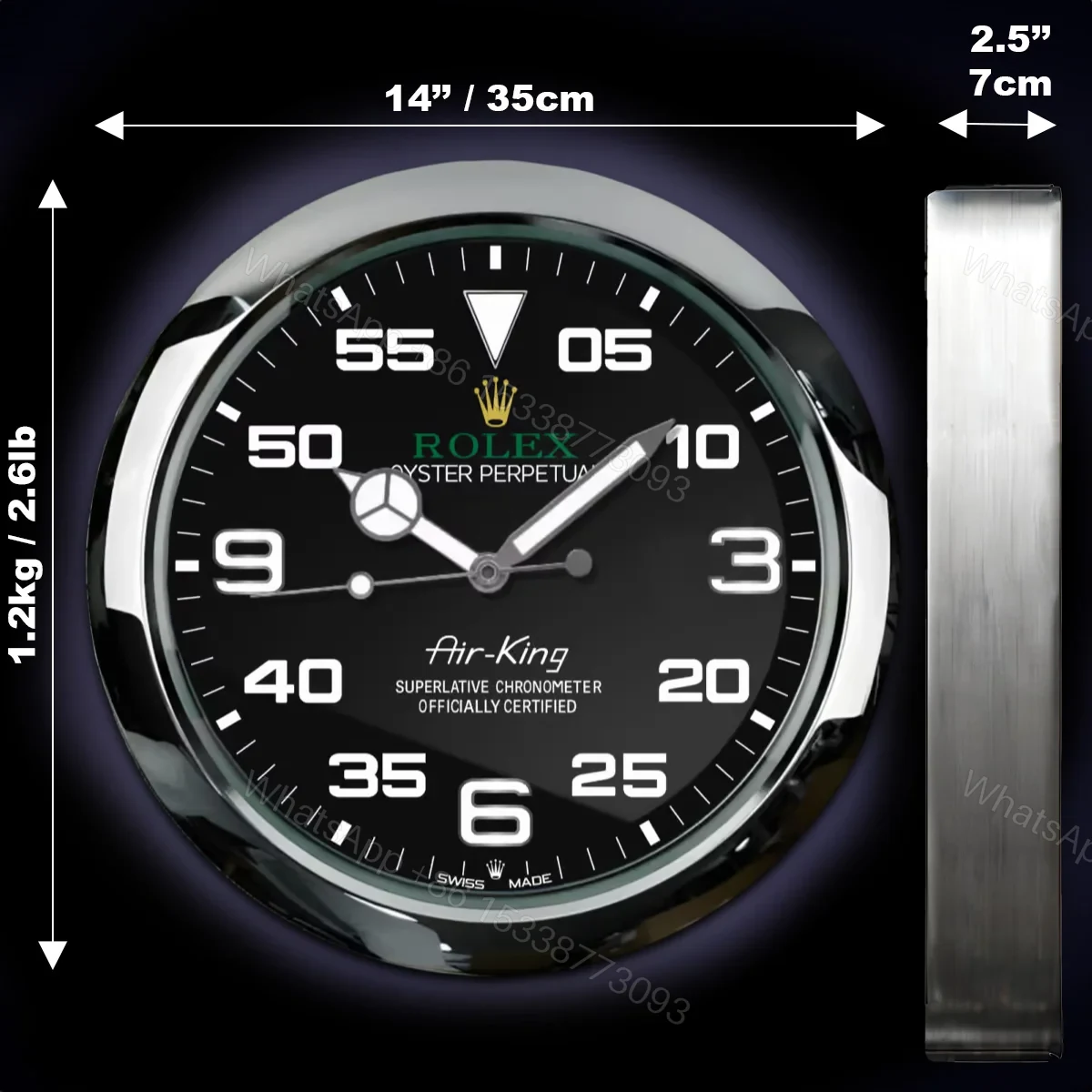 View 3 of ROLEX WALL CLOCK – AIR KING OYSTER PERPETUAL