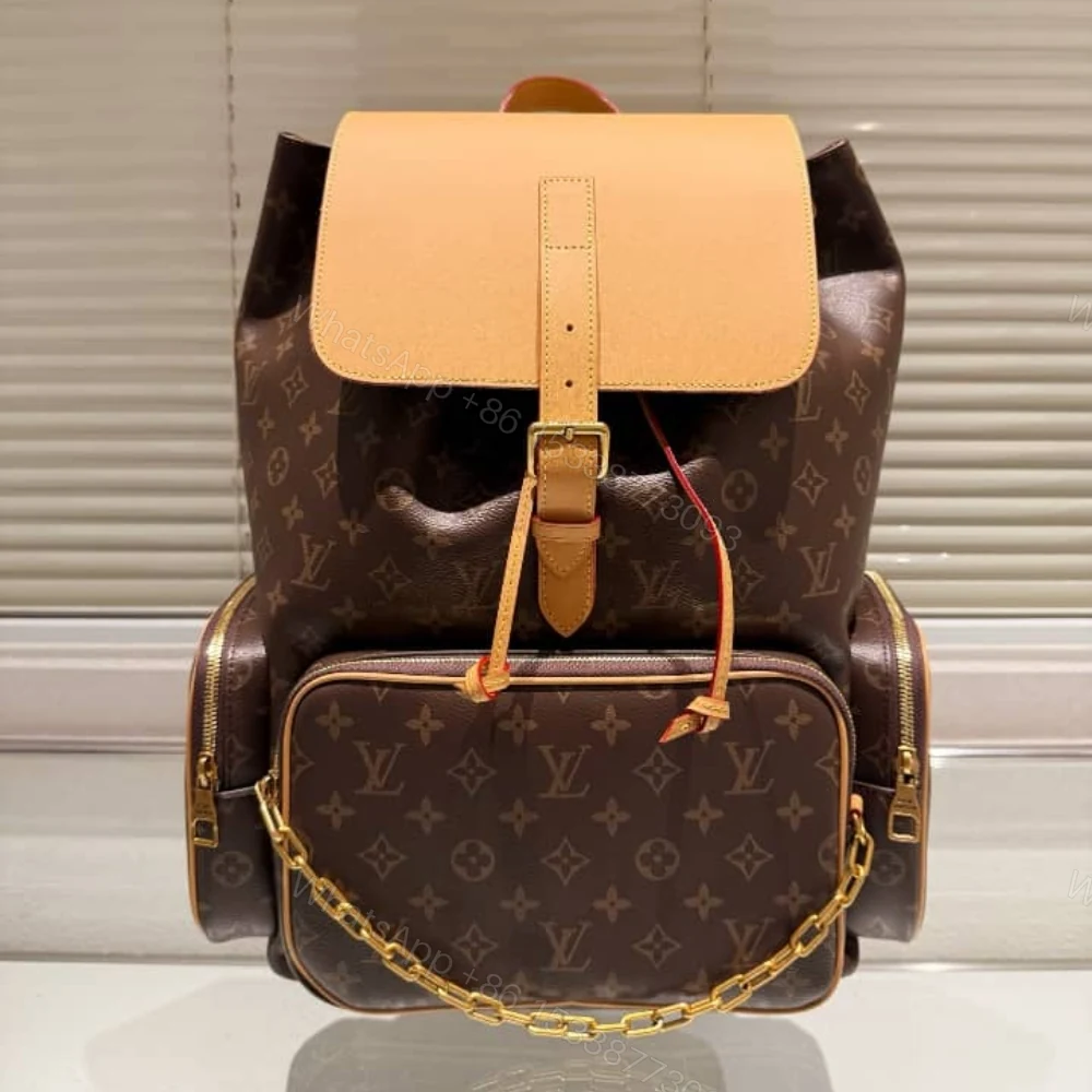 View 2 of Louis Vuitton Trio Backpack Monogram Canvas Brown 43Cm M44658