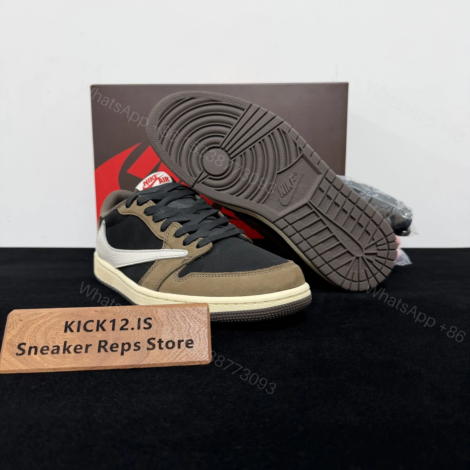 View 3 of Travis Scott x Air Jordan 1 Low Mocha Reps