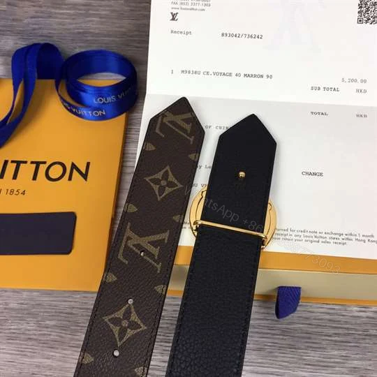View 3 of LOUIS VUITTON MONOGRAM LV CIRCLE LOGO 35MM REVERSIBLE BELT – B154
