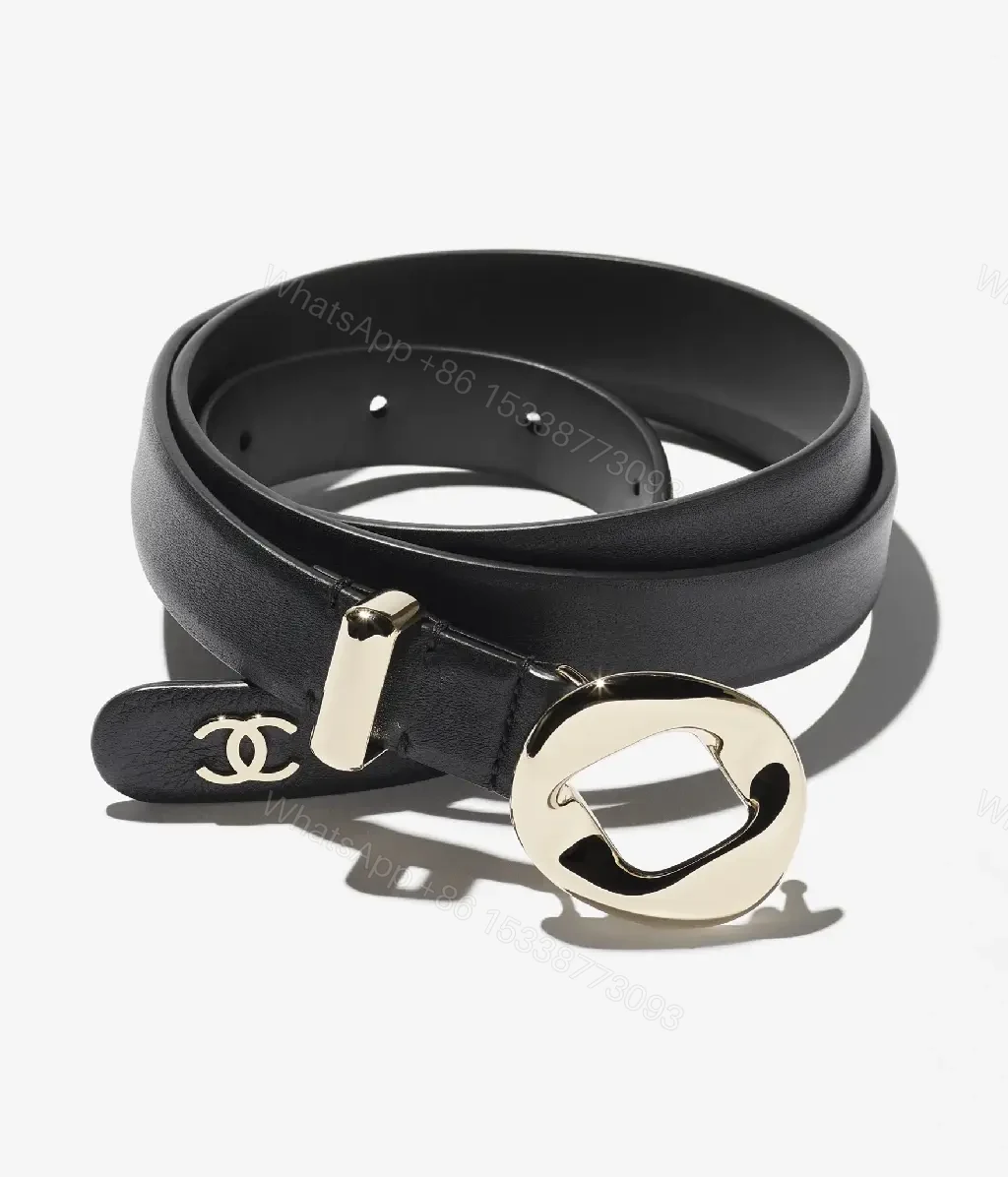View 8 of Sleek Black Leather Belt - Minimalist Modern Luxury Accessory