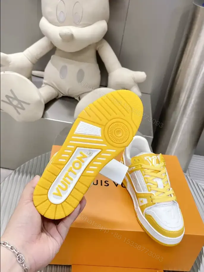 View 4 of LOUIS VUITTON TRAINERS SNEAKES IN WHITE AND YELLOW– LSVT377